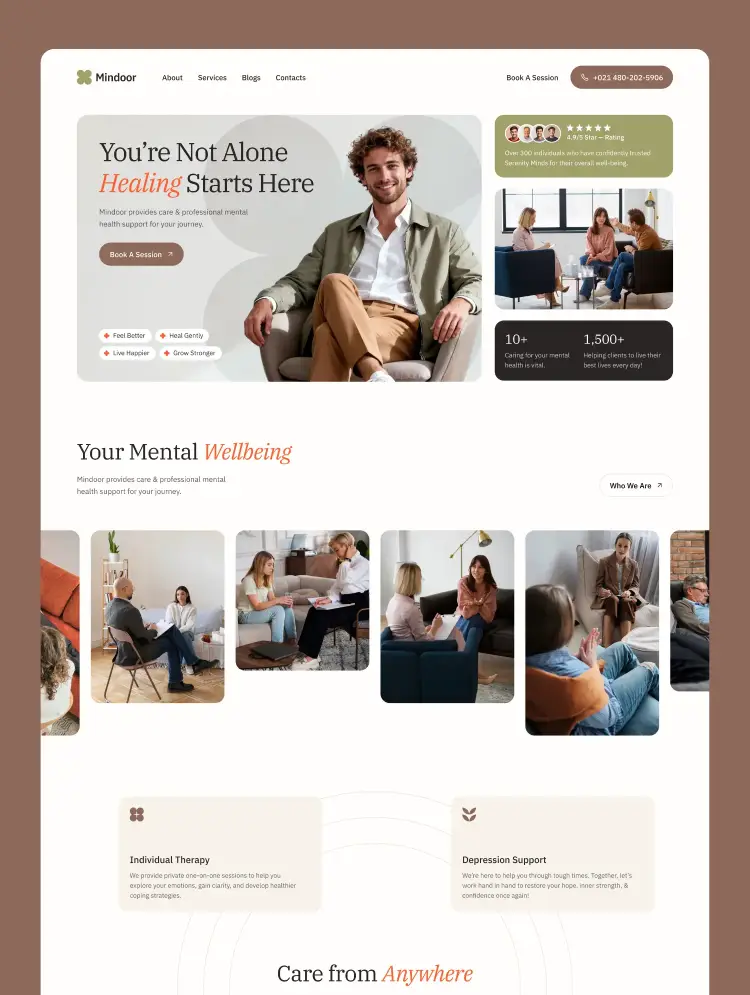 Mindoor – Webflow無料テンプレート