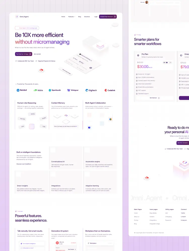 Omgent – Webflow無料テンプレート