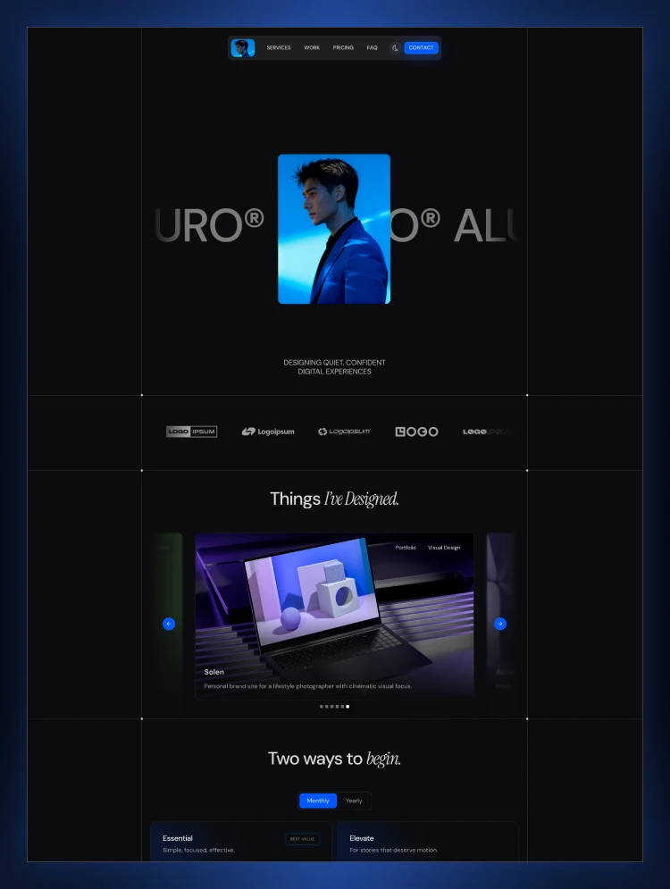 Aluro – Webflow無料テンプレート