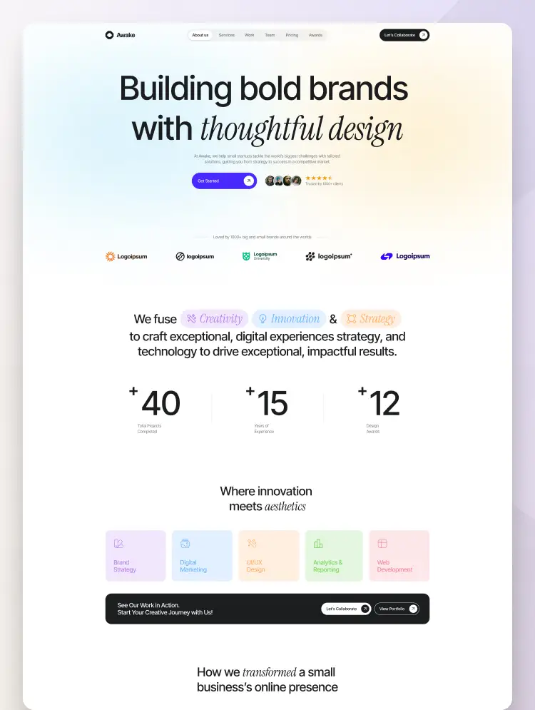 Awakee – Webflow無料テンプレート