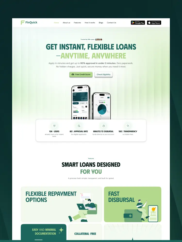 Finquick – Webflow無料テンプレート