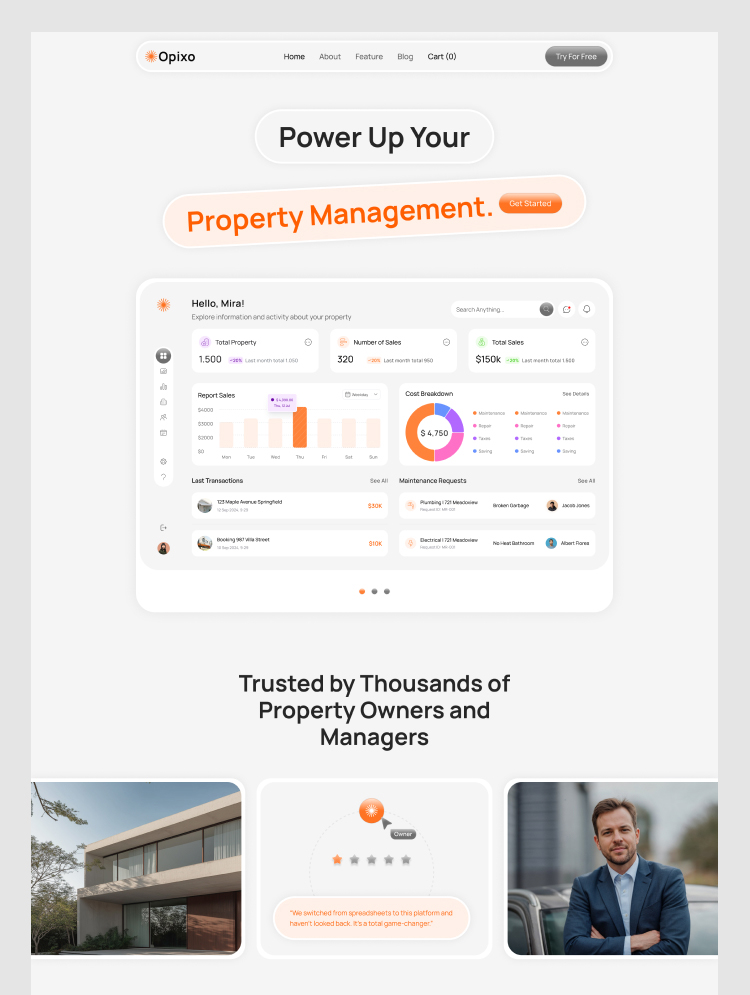 Opixo – Webflow無料テンプレート