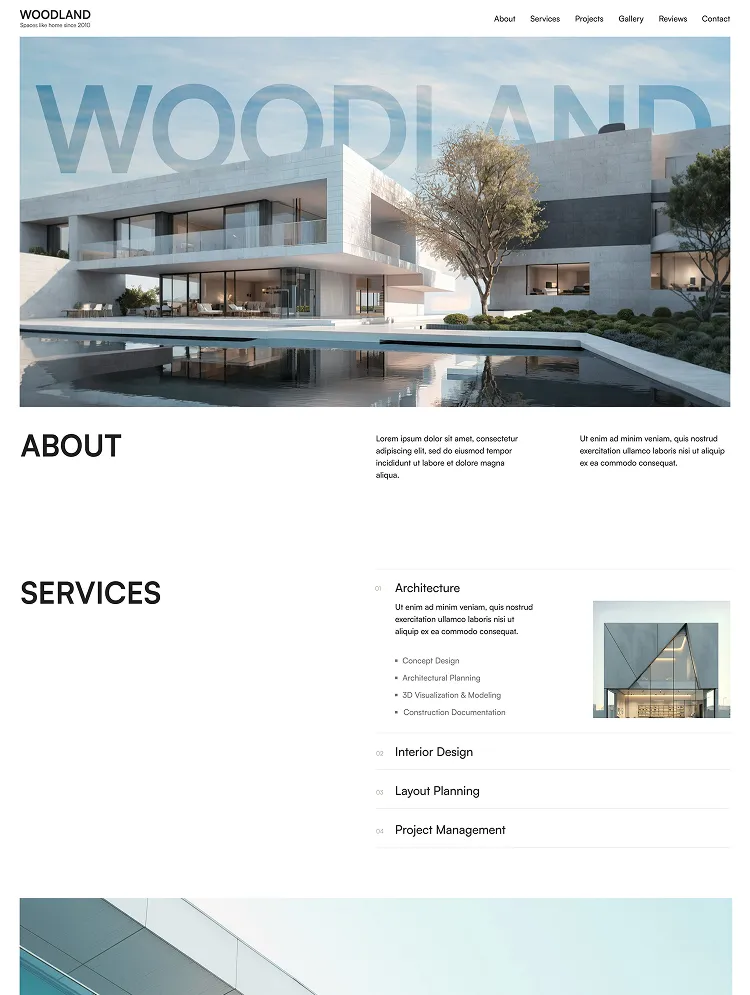 Woodland – Webflow無料テンプレート