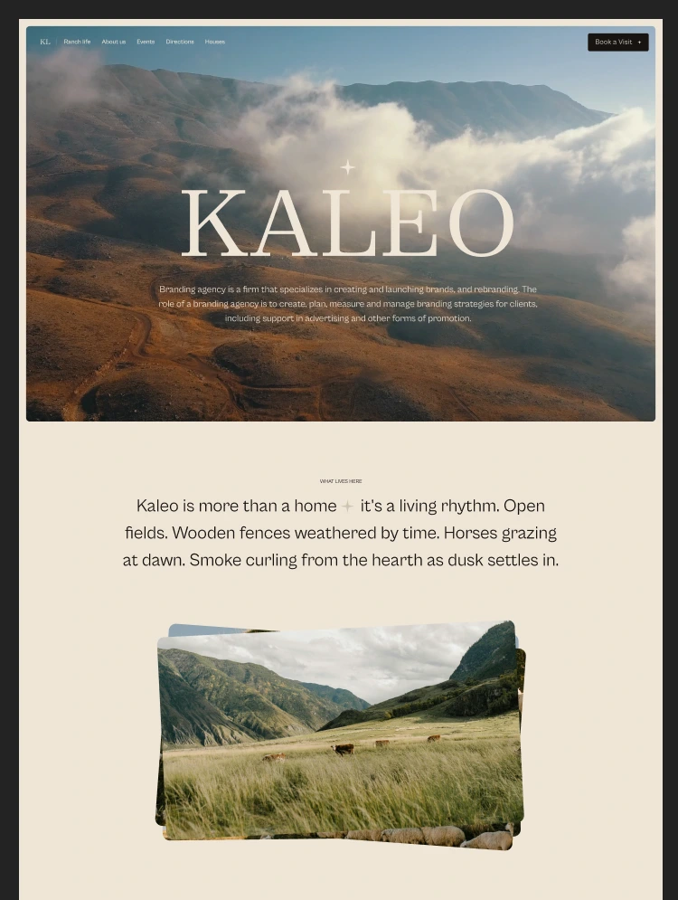 Kaleo – Webflow無料テンプレート