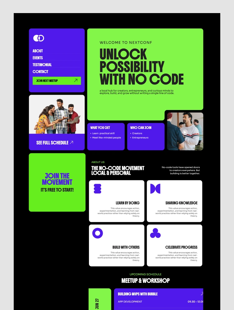 Nextconf – Webflow無料テンプレート