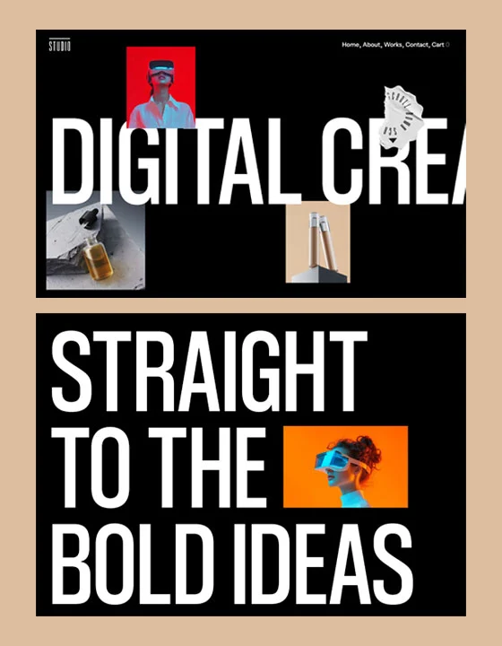 Line Dark – Webflow無料テンプレート