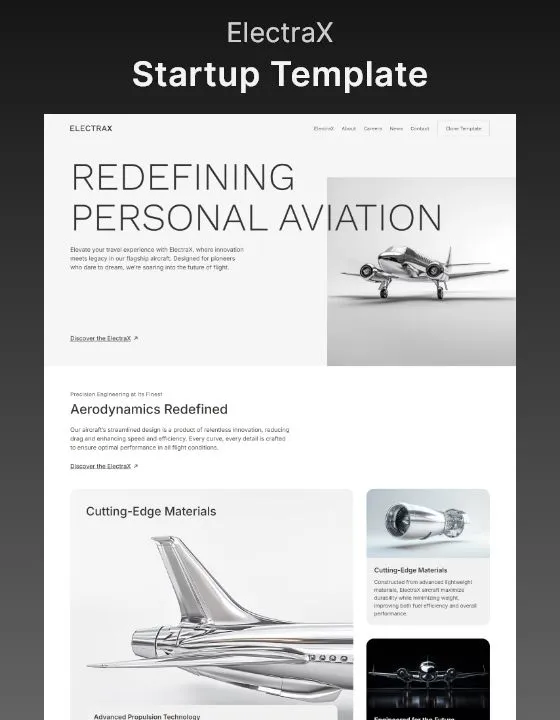 ElectraX – Webflow無料テンプレート