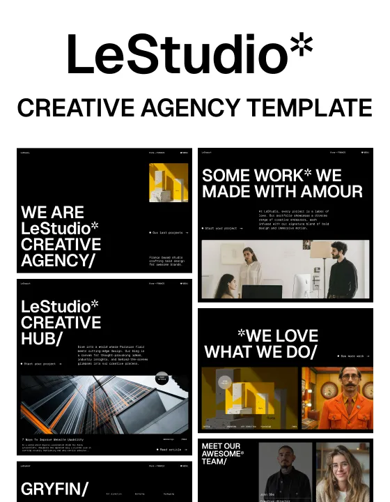 LeStudio* – Webflow無料テンプレート
