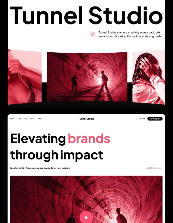 Tunnel Studio – Webflow無料テンプレート