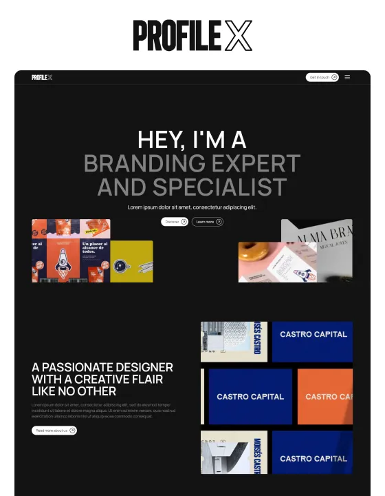 ProFileX – Webflow無料テンプレート