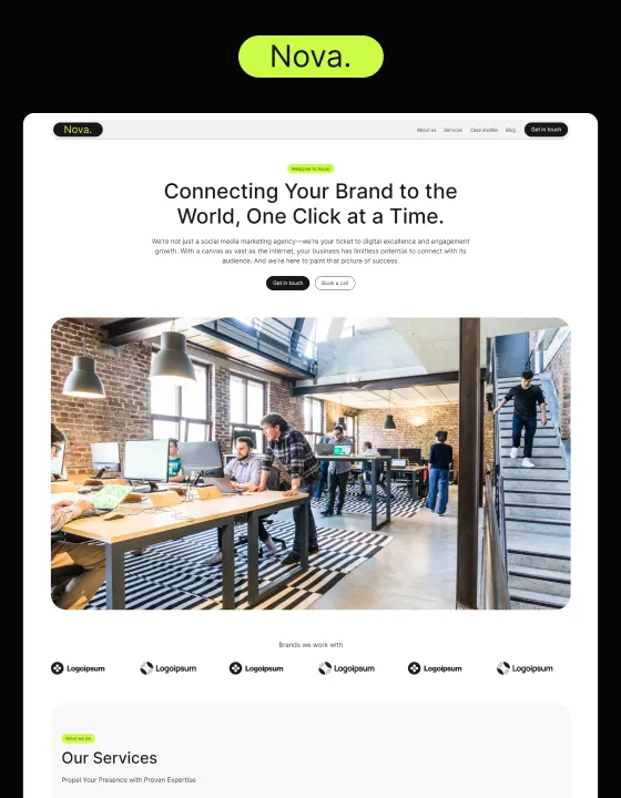 Nova X – Webflow無料テンプレート