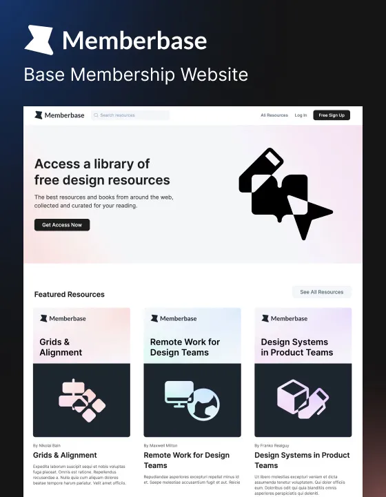 Memberbase – Webflow無料テンプレート