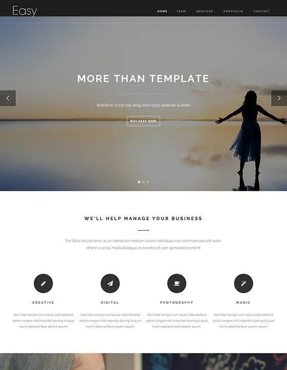 Easy – Webflow無料テンプレート