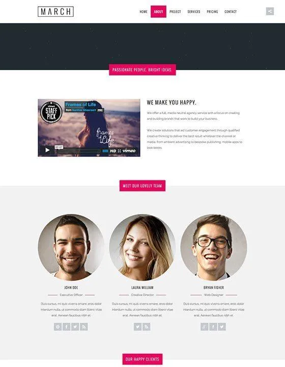 March – Webflow無料テンプレート