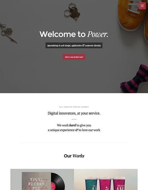 Power – Webflow無料テンプレート