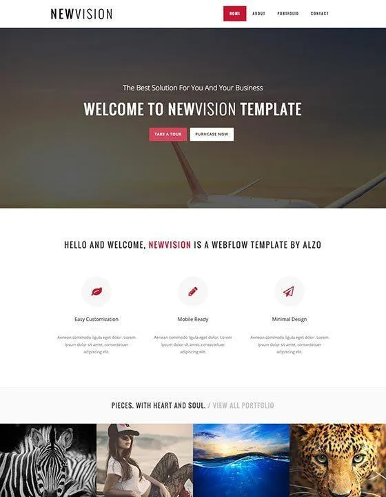 NewVision – Webflow無料テンプレート