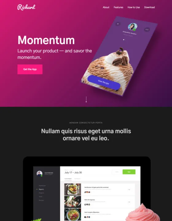 Momentum – Webflow無料テンプレート
