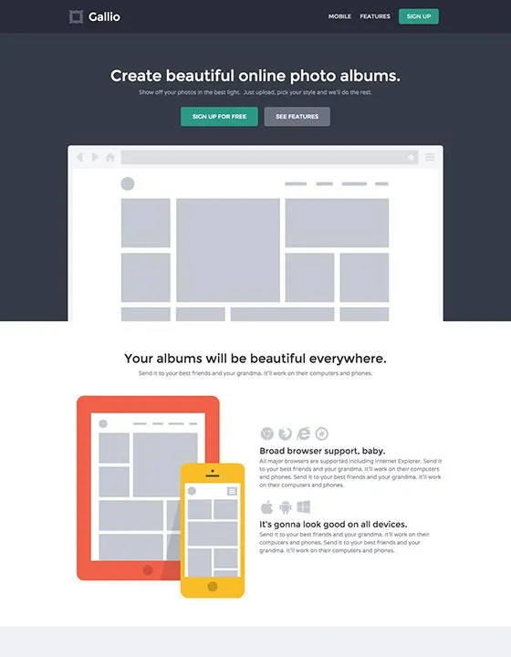 Gallio – Webflow無料テンプレート