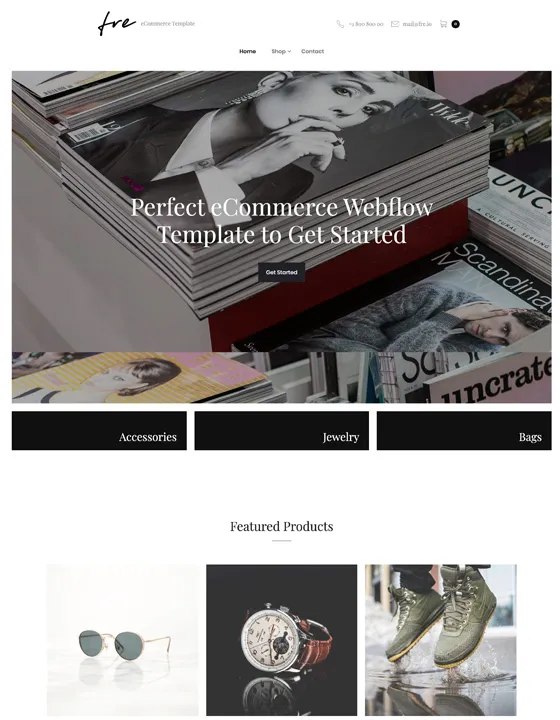 Fre – Webflow無料テンプレート