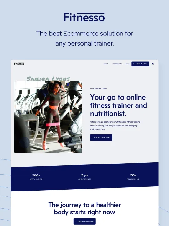 Fitnesso – Webflow無料テンプレート