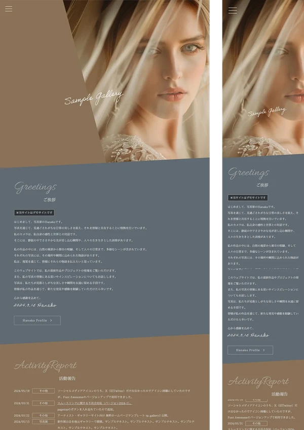 アーティスト・ギャラリーサイト向け tp_gallery2_brown_gray