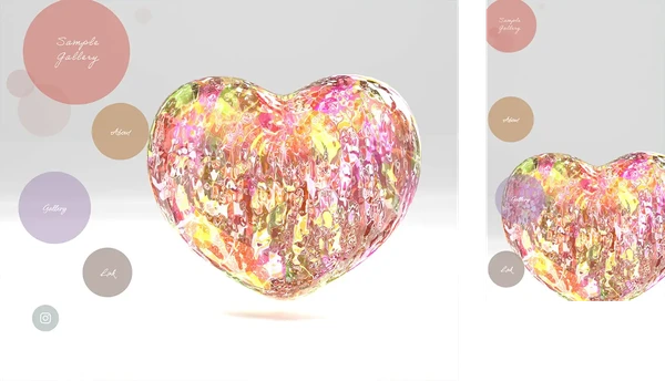 ギャラリー・作品展示サイト向け tp_simple18_heart